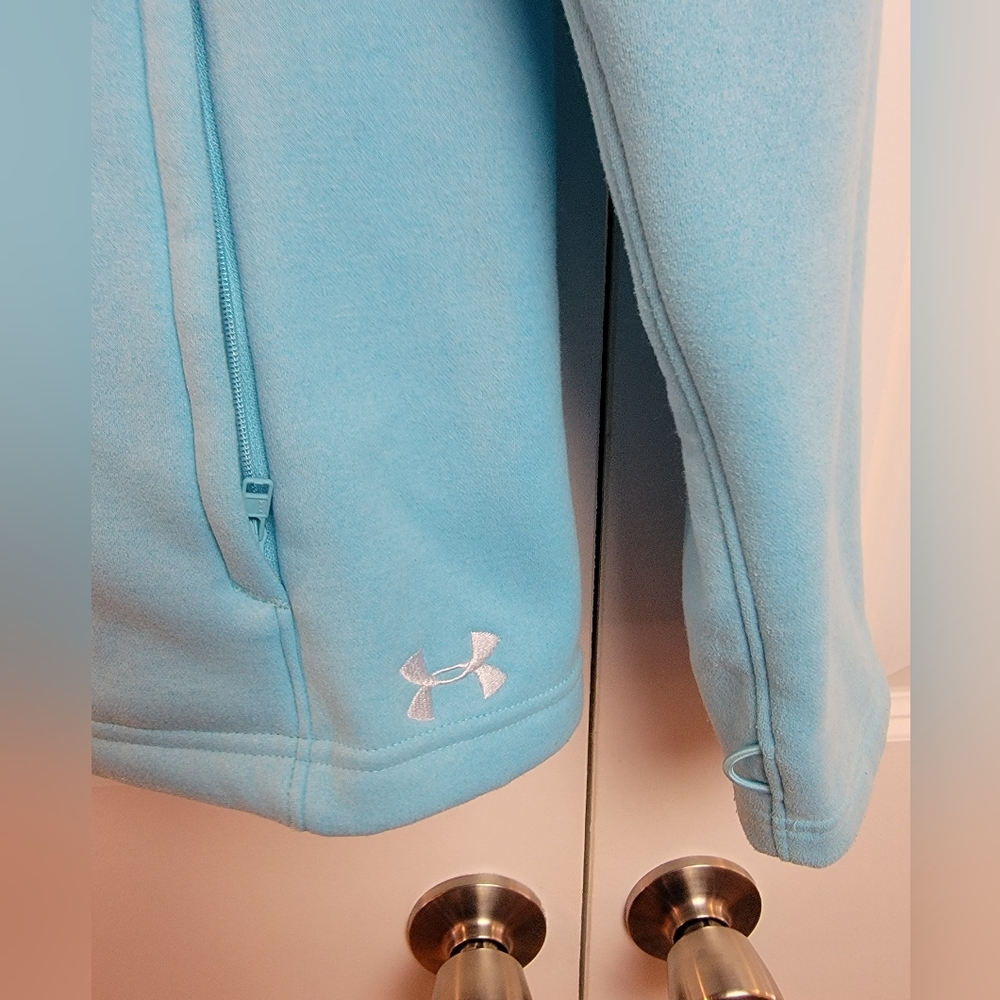 Women’s Under Armour‎ Storm Fitted Fleece Large Light Blue - Picture 3 of 13